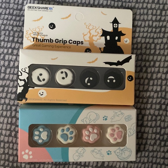 Nintendo Other - Nintendo switch thumb grips! Aesthetic cat paws and Halloween ghost